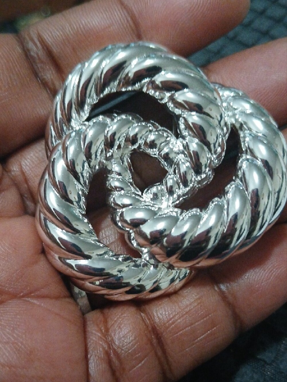 ALFRED SUNG Silver-Tone Twisted Rope Knot Earrings - Picture 3 of 4